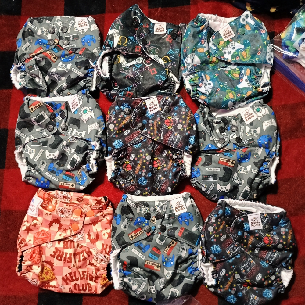 Gamer Mama Koala Cloth Diapers Video Games Video Gamer OS Pocket Cloth Diapers